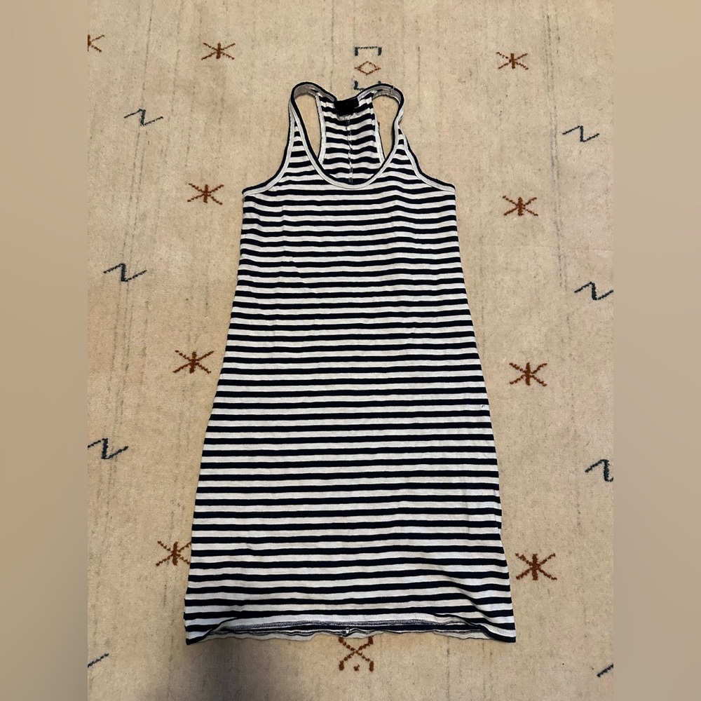 Jcrew navy and white tank dress on XS